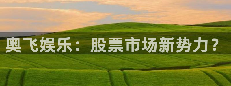 尊龙凯时一人生就是博：奥飞娱乐：股票市场新势力？